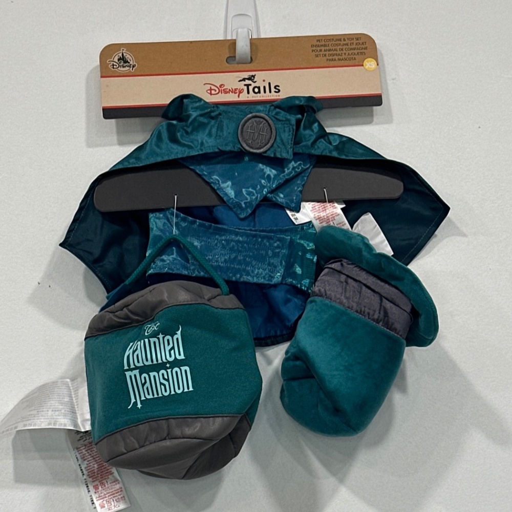 Disney Parks Disney Tails Haunted Mansion HATBOX GHOST Pet Costume & Toy XS NEW